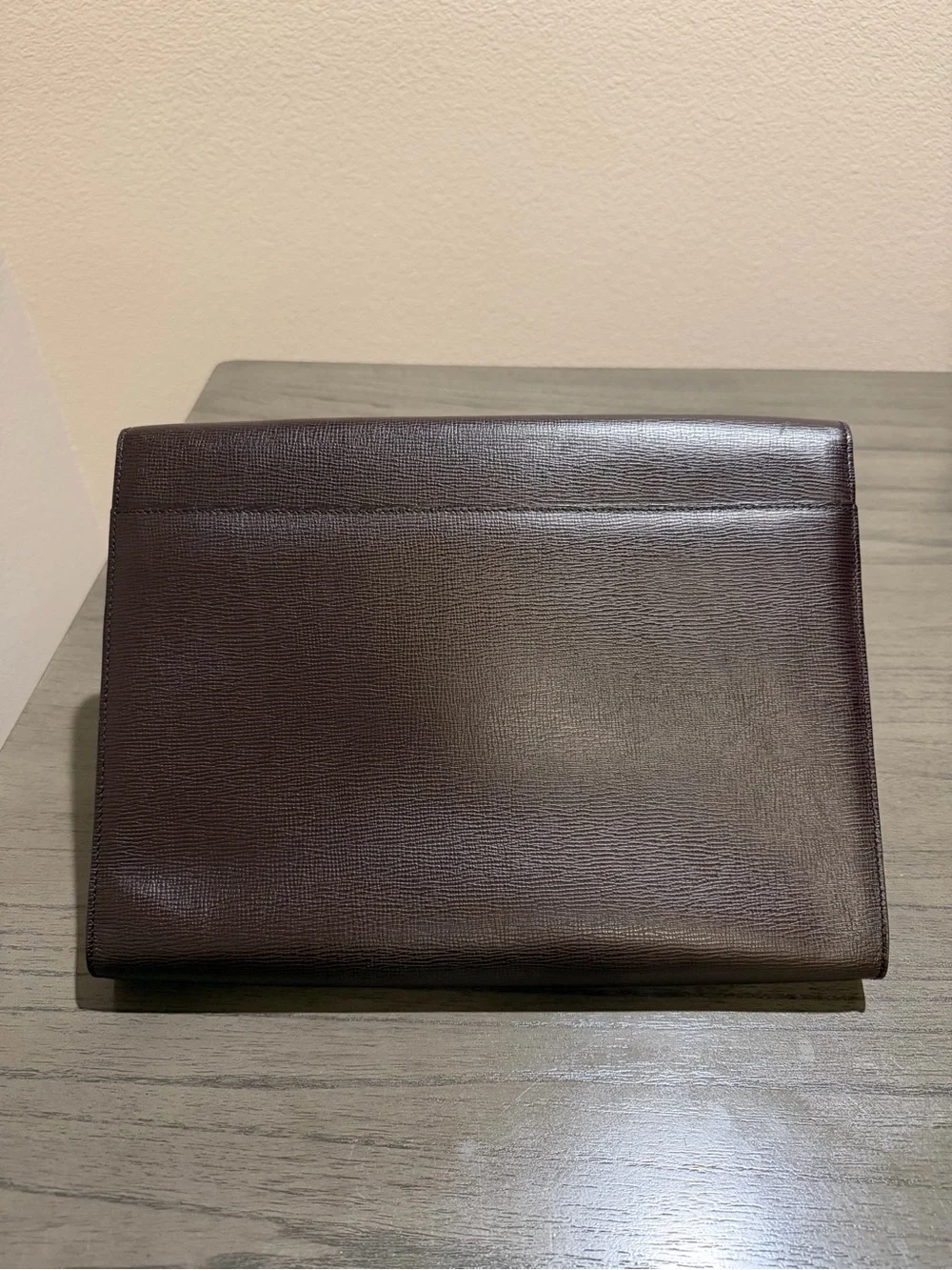 Loewe Brown Leather Envelope Clutch